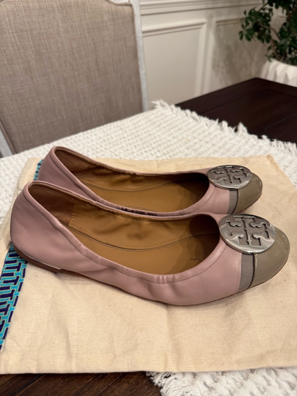 Tory Burch Cap-Toe Minnie Travel Ballet Flats - Picture 5 of 5